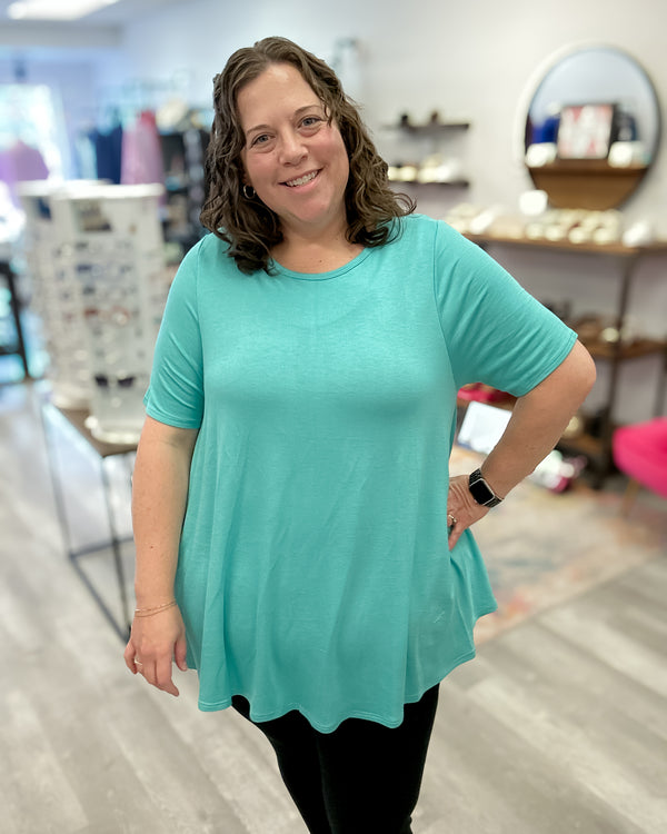 Short Sleeve Swing Tunic | Mint