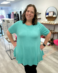 Short Sleeve Swing Tunic | Mint