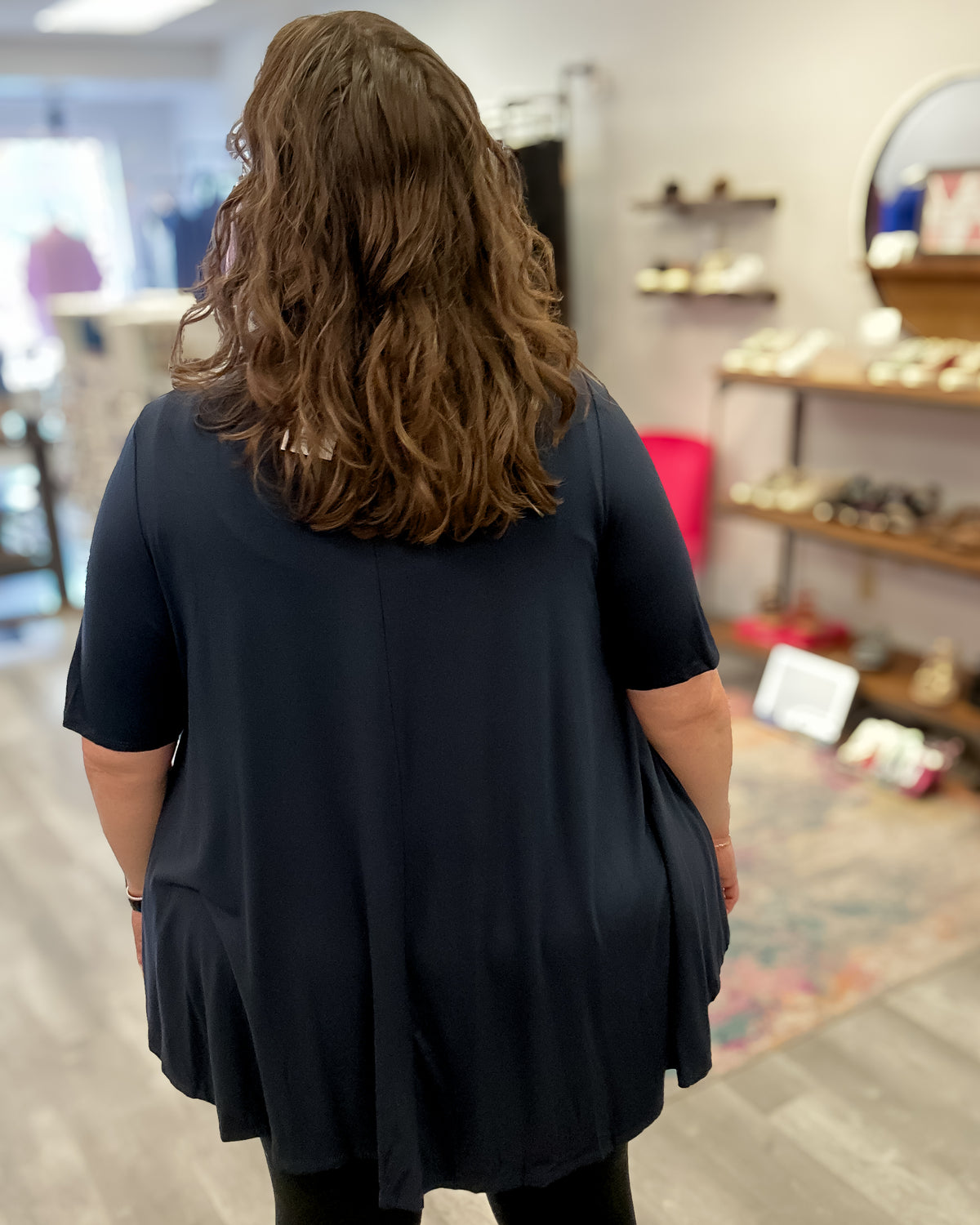 Short Sleeve Swing Tunic | Navy