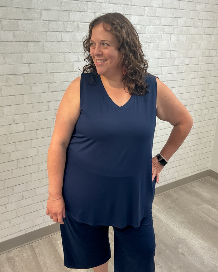 Jackie Bamboo Tank | Indigo