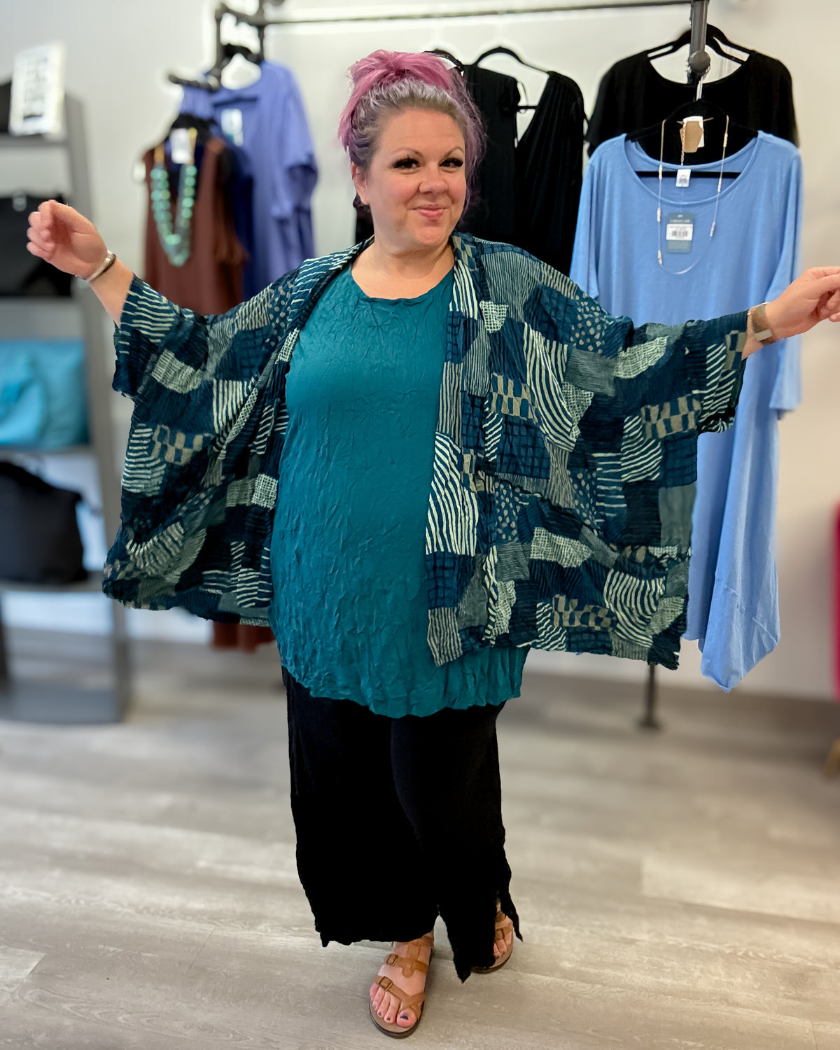 Haven Cardi | Emerald Mesh