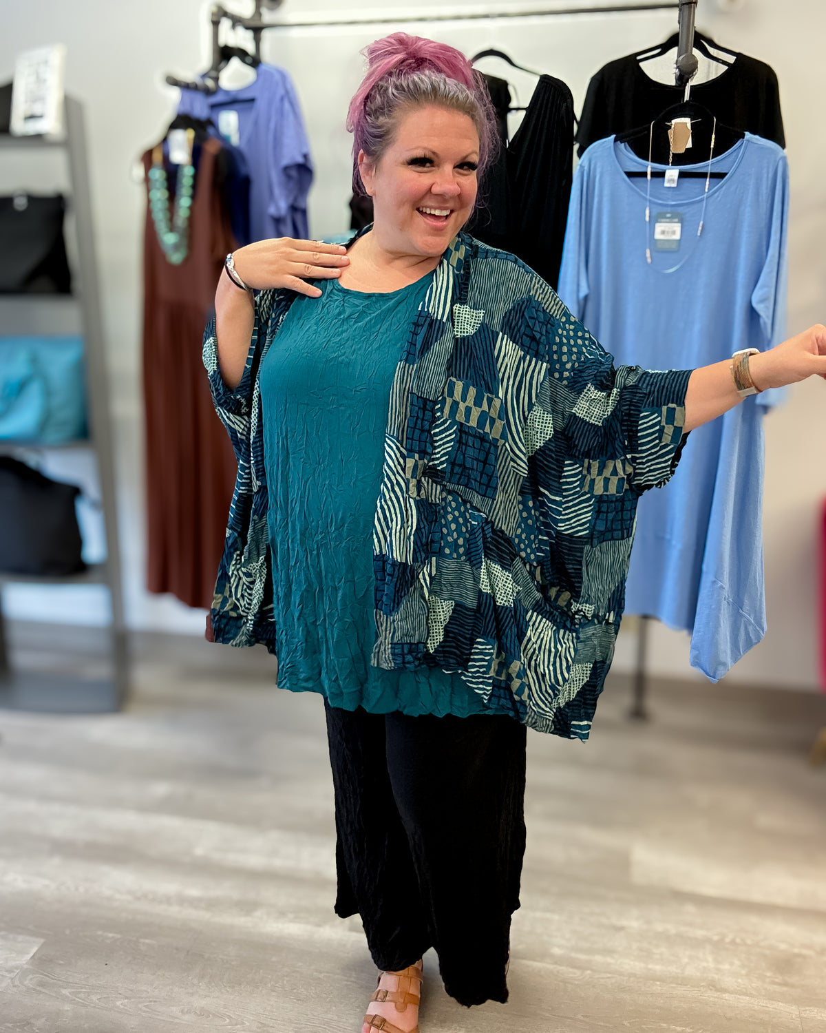 Haven Cardi | Emerald Mesh