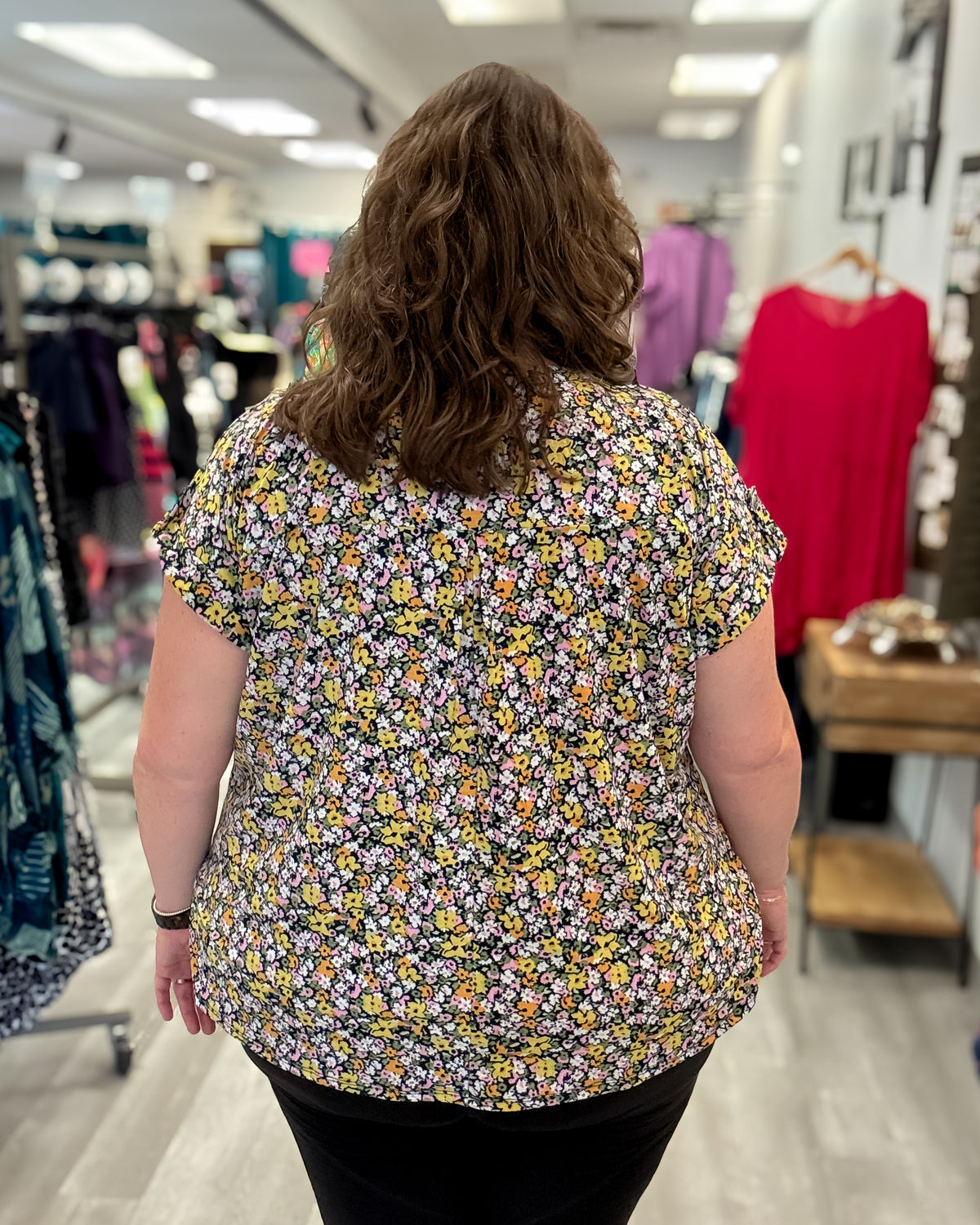 Short Sleeve Lizzy Top | Navy Multi