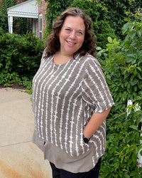 Print Top | Khaki