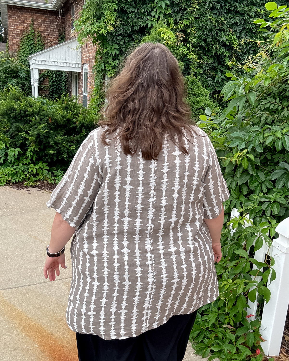 Print Top | Khaki