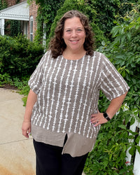 Print Top | Khaki