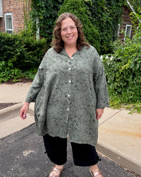 Faces Long Sleeve Shirt | Olive