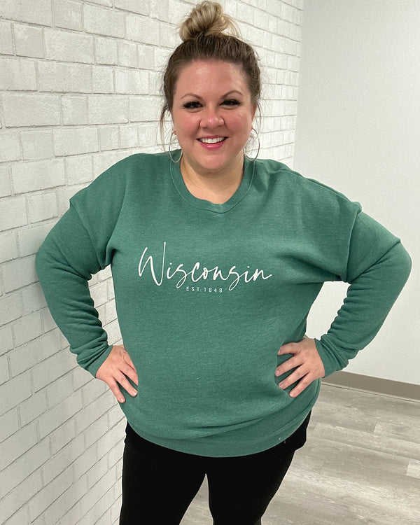 Wisconsin Sweatshirt | Heather Forest
