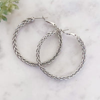 1.5" Braided Hoop Earrings