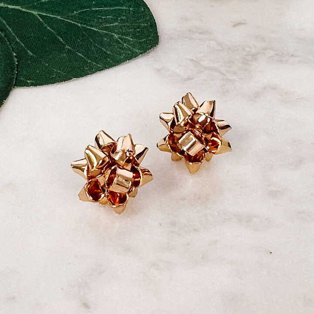 Christmas Bow Stud Earrings