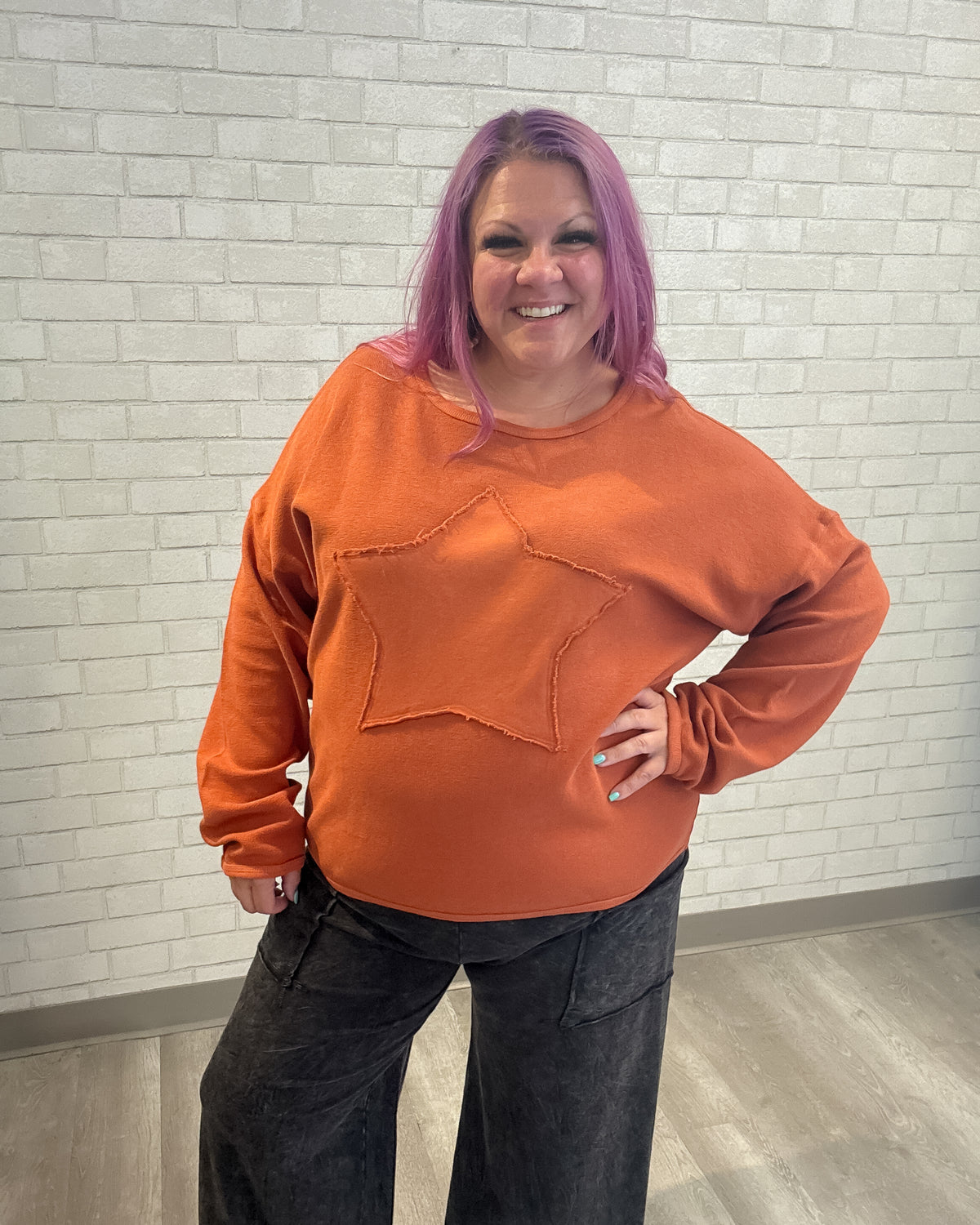 Star Patch Sweatshirt | Cedar
