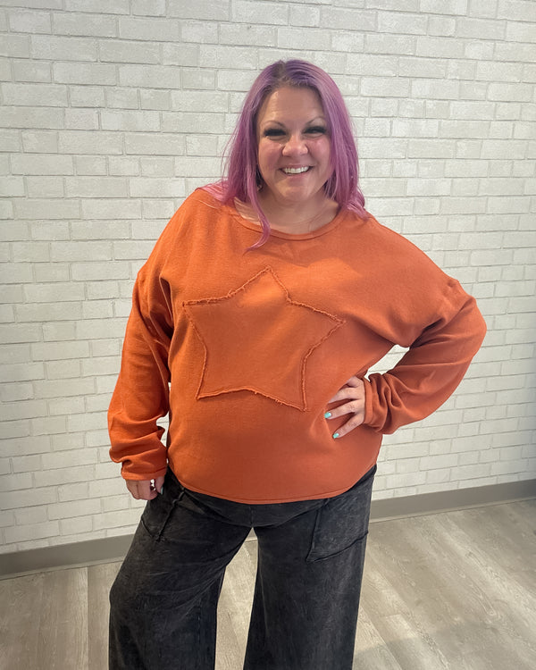 Star Patch Sweatshirt | Cedar