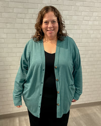 Thermal Knit Cardigan | Jewel Green