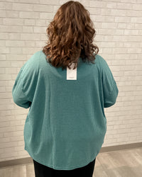 Thermal Knit Cardigan | Jewel Green