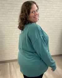 Thermal Knit Cardigan | Jewel Green