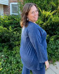Sierra Cotton Slub Patch Pocket Top | Denim