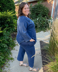 Cotton Slim Pocket Pants | Denim Blue