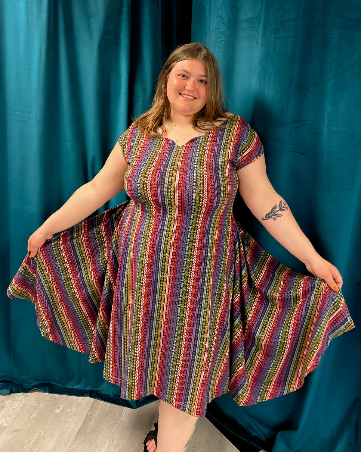 Rory Dress | Folk Print