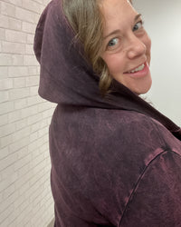 Cascading Thermal Hooded Cardigan | Wine