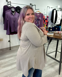 V-Neck A-Line Cotton Tunic | Clay