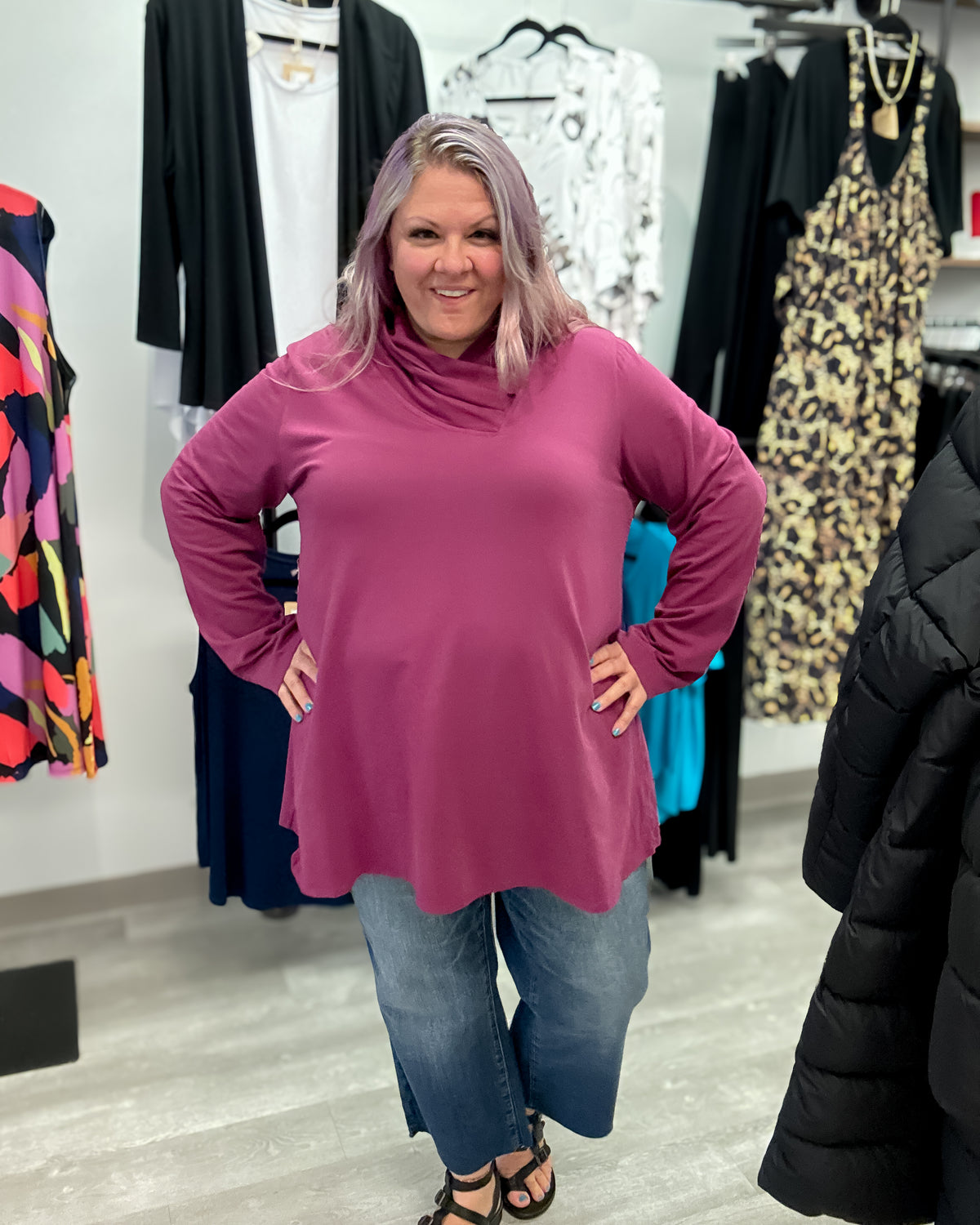 Wrap Neck Tunic | Wine