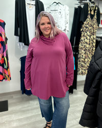 Wrap Neck Tunic | Wine