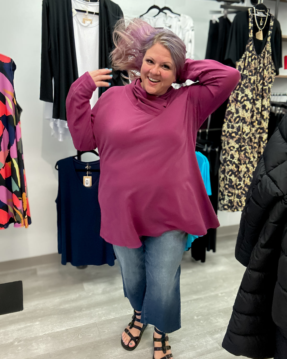 Wrap Neck Tunic | Wine