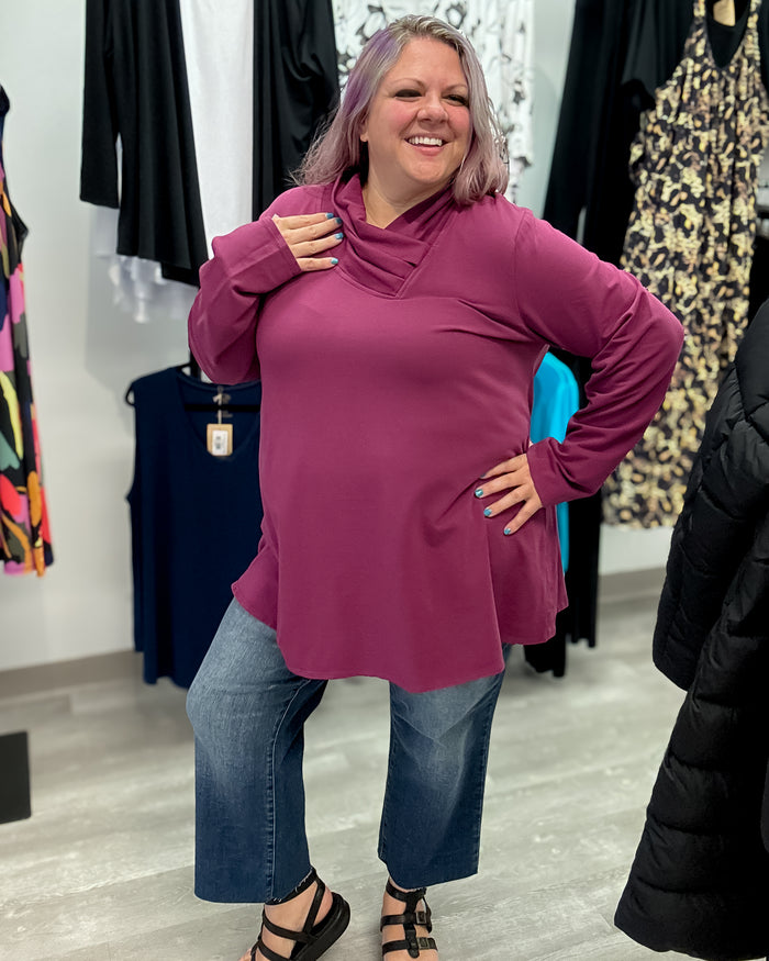 Wrap Neck Tunic | Wine
