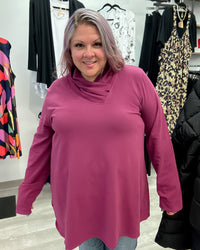 Wrap Neck Tunic | Wine
