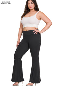 Buttery Soft Flare Leg Pants | Black