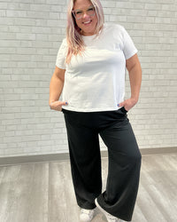 Micro Waffle Textured Bootcut Trouser