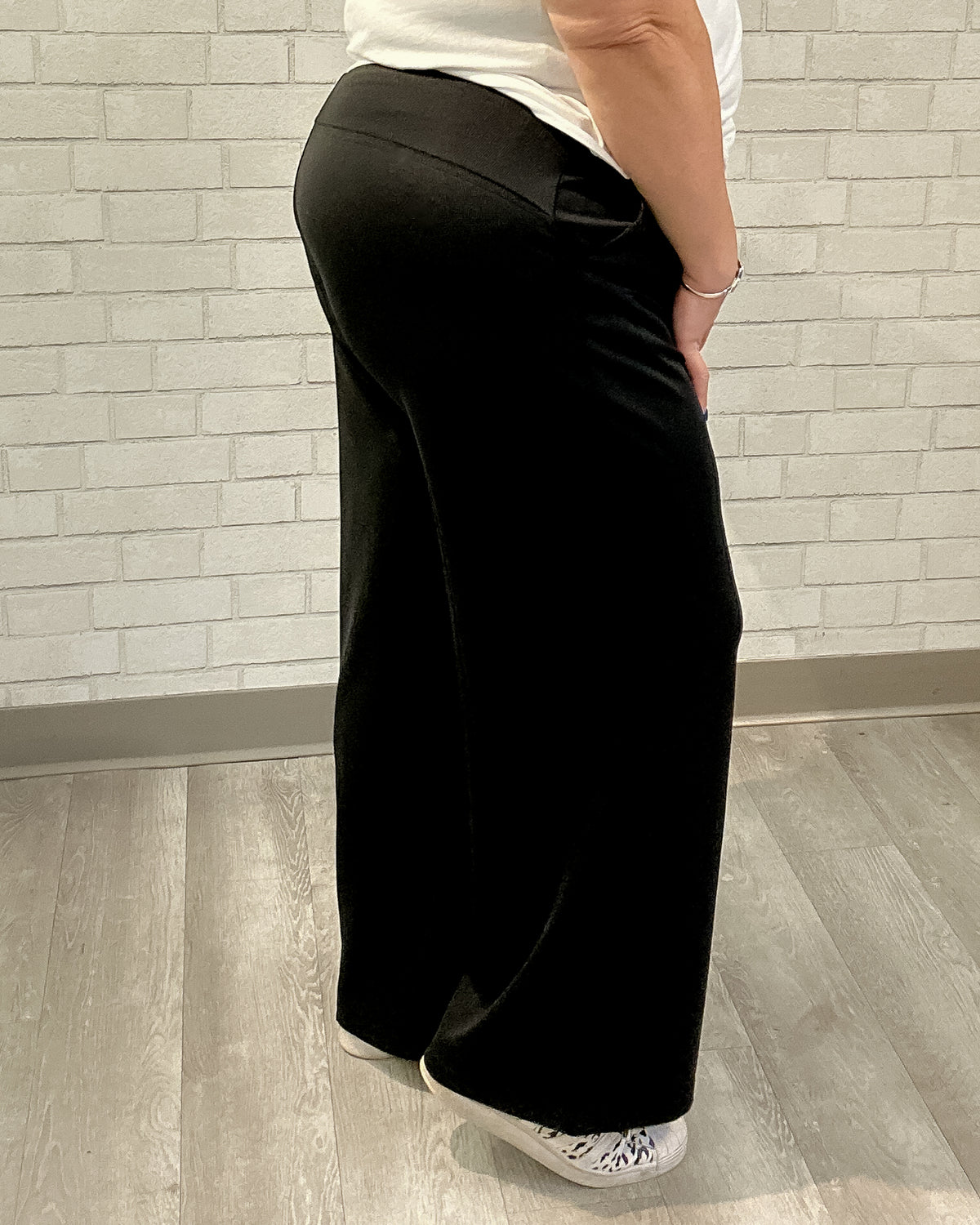 Micro Waffle Textured Bootcut Trouser