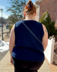 Henri Cotton Gauze Tank | Sapphire