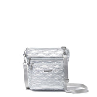 Modern Pocket Crossbody in Silver Metallic Quilt