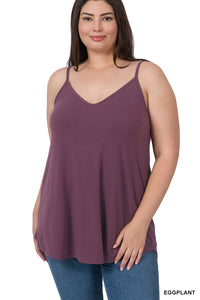 Reversible Spaghetti Cami | Eggplant