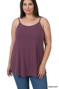 Reversible Spaghetti Cami | Eggplant