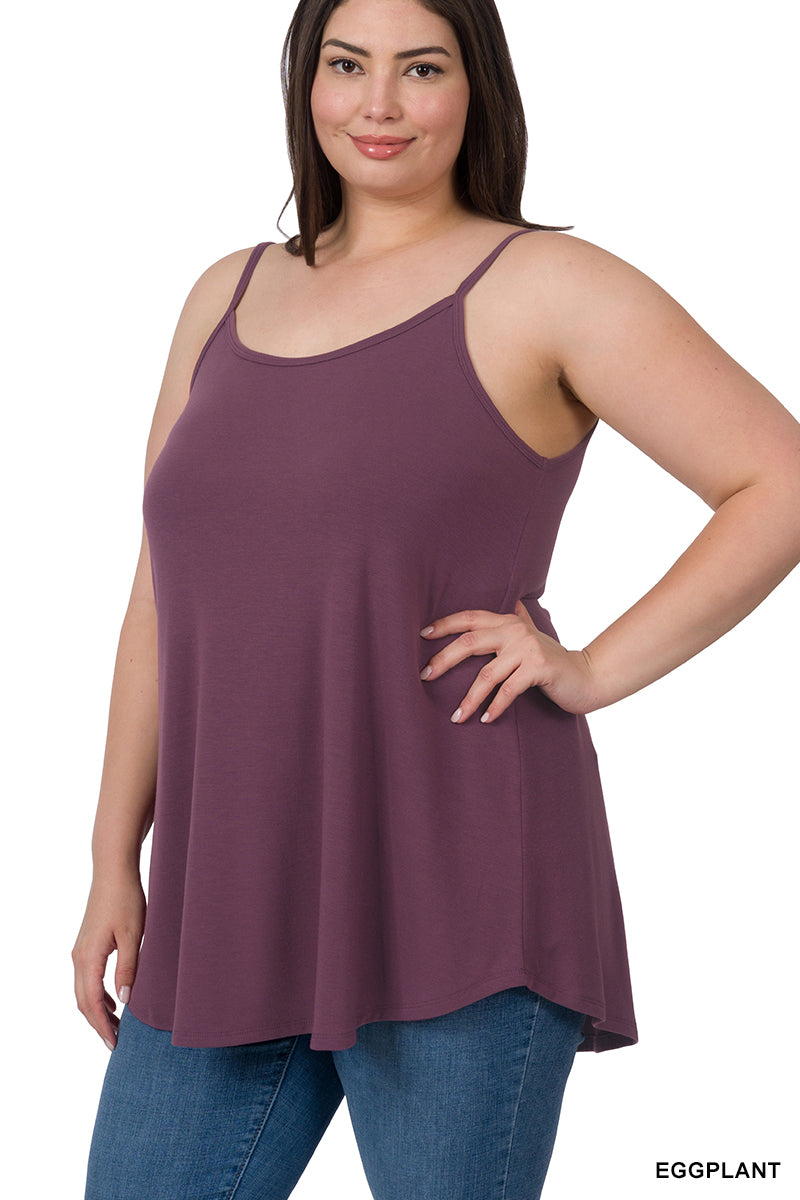 Reversible Spaghetti Cami | Eggplant