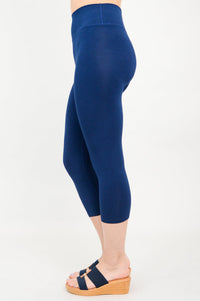 Riley Bamboo Capri Legging in Indigo