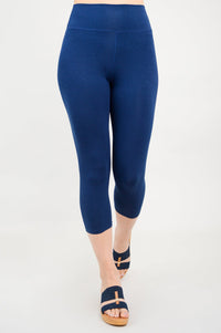 Riley Bamboo Capri Legging in Indigo