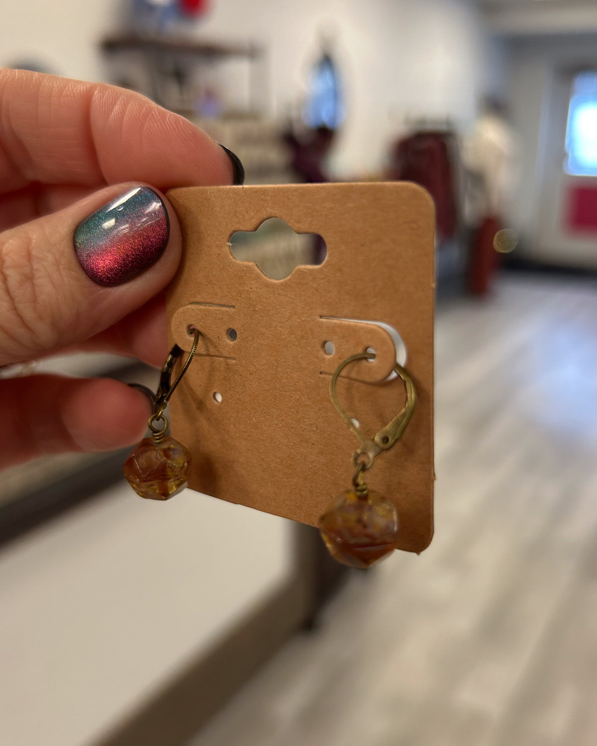 Rose Faceted Earrings