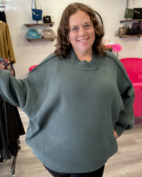 Side Slit Oversized Sweater | Ash Jade