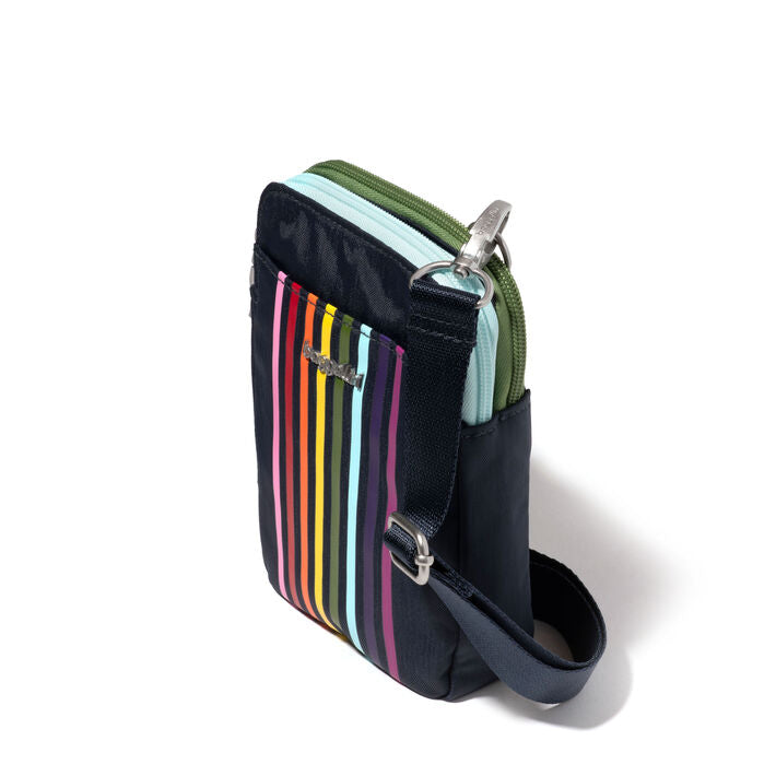 Modern Take Two RFID Crossbody | Navy Rainbow