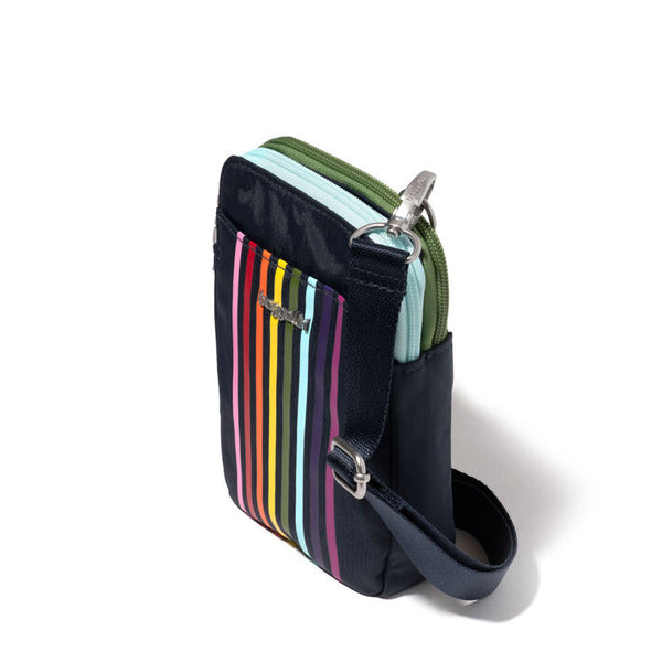 Modern Take Two RFID Crossbody | Navy Rainbow