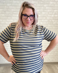 Two-Tone Stripe Tee