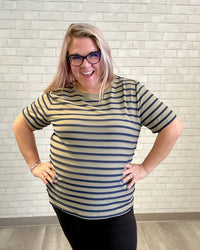 Two-Tone Stripe Tee