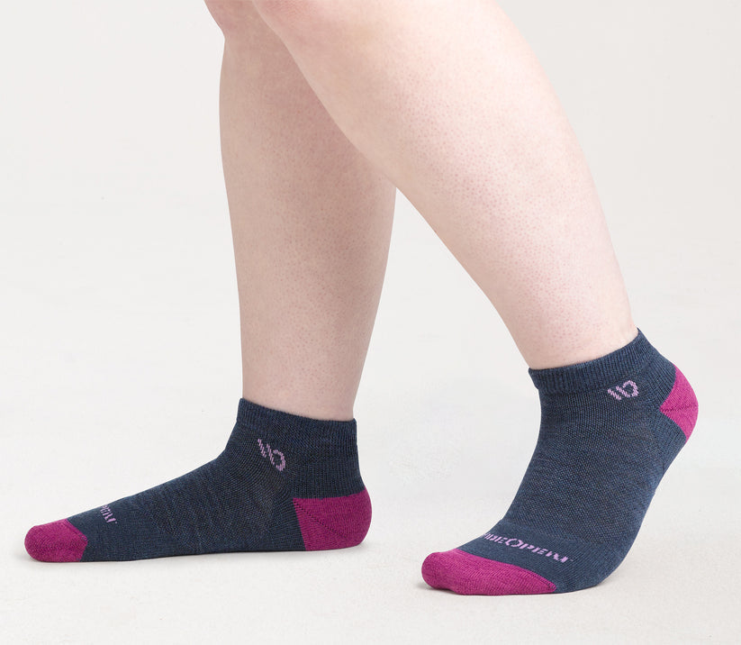 Women's Solid Midweight No Show Socks