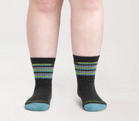 Women's Multi Stripe Cushioned Micro Crew Socks