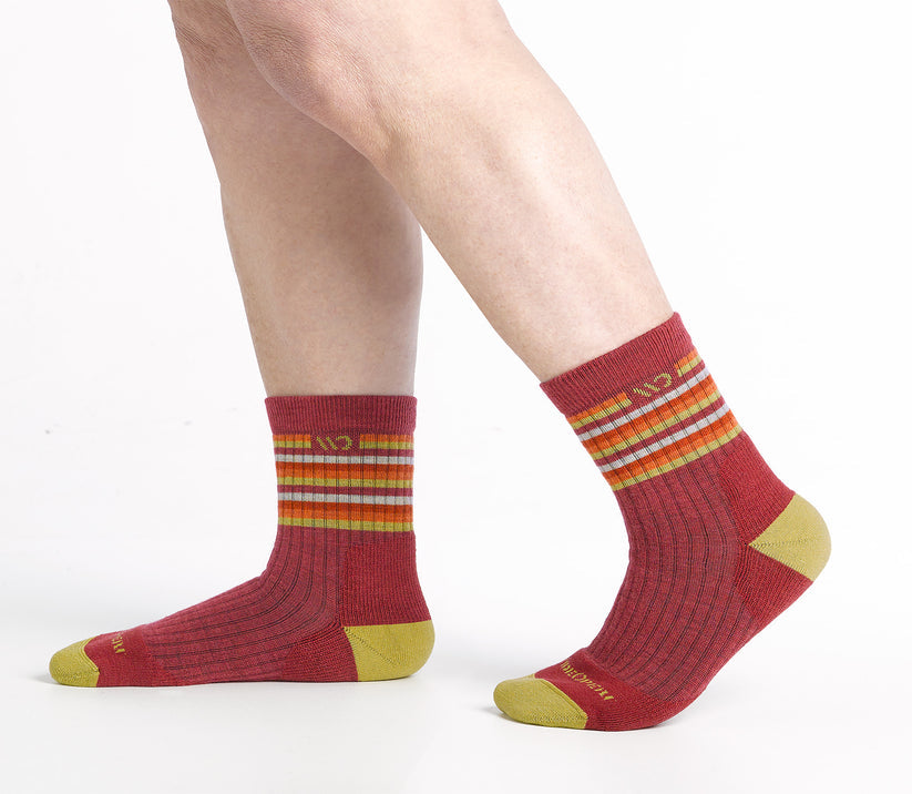 Women's Multi Stripe Cushioned Micro Crew Socks