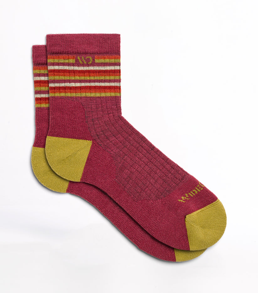 Women's Multi Stripe Cushioned Micro Crew Socks