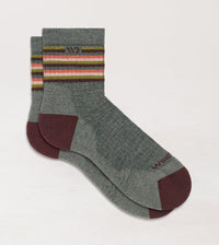 Women's Multi Stripe Cushioned Micro Crew Socks